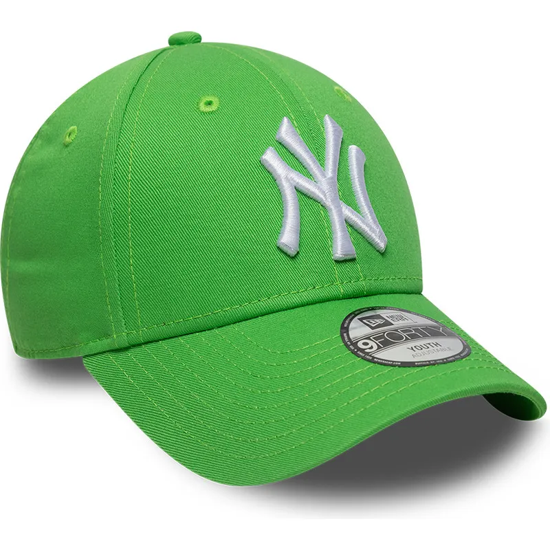 gron-justerbar-buet-kasket-til-born-9forty-essential-fra-new-york-yankees-mlb-fra-new-era