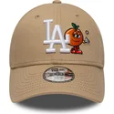 buet-beige-justerbar-kasket-til-dreng-9forty-icon-fra-los-angeles-dodgers-mlb-fra-new-era
