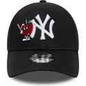 justerbar-sort-buet-kasket-til-born-9forty-icon-fra-new-york-yankees-mlb-fra-new-era