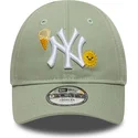 gron-justerbar-buet-kasket-til-born-9forty-summer-icon-fra-new-york-yankees-mlb-fra-new-era