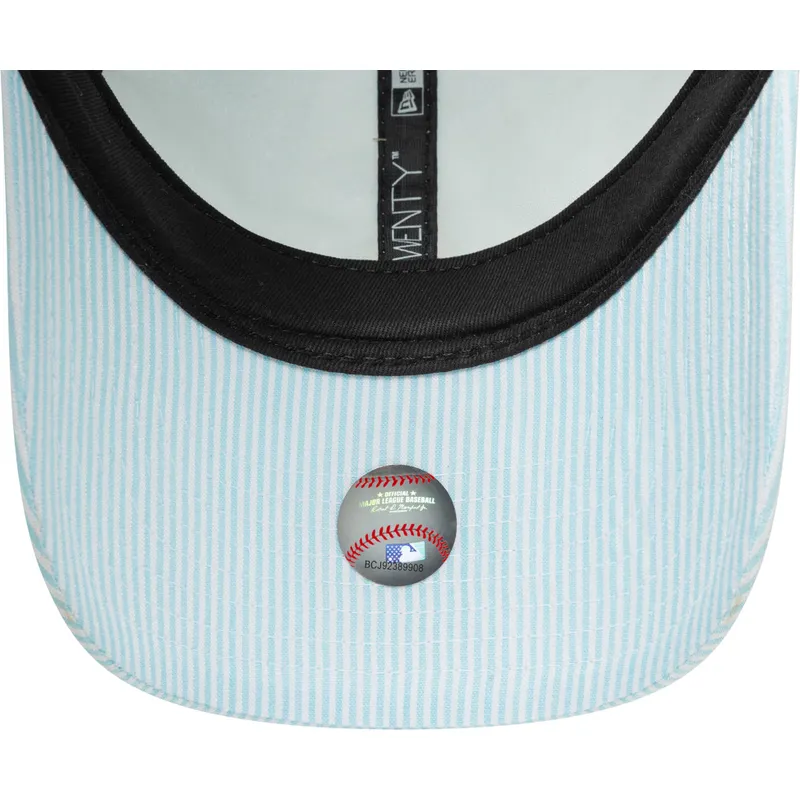 bla-justerbar-kurvet-kasket-9twenty-seersucker-fra-los-angeles-dodgers-mlb-fra-new-era