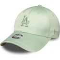 gron-justerbar-buet-kasket-til-kvinder-9forty-bow-back-satin-fra-los-angeles-dodgers-mlb-fra-new-era