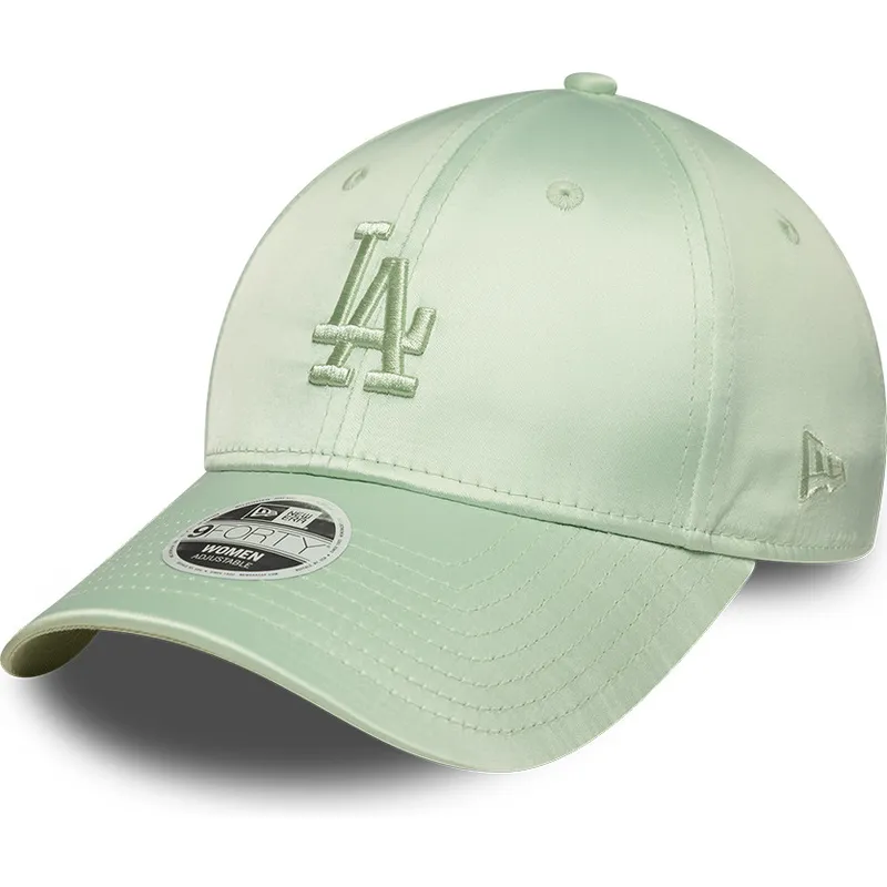gron-justerbar-buet-kasket-til-kvinder-9forty-bow-back-satin-fra-los-angeles-dodgers-mlb-fra-new-era