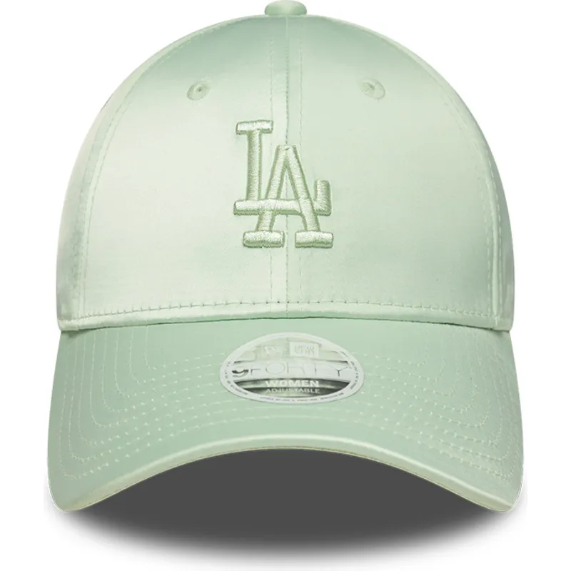 gron-justerbar-buet-kasket-til-kvinder-9forty-bow-back-satin-fra-los-angeles-dodgers-mlb-fra-new-era