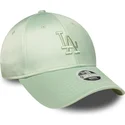 gron-justerbar-buet-kasket-til-kvinder-9forty-bow-back-satin-fra-los-angeles-dodgers-mlb-fra-new-era