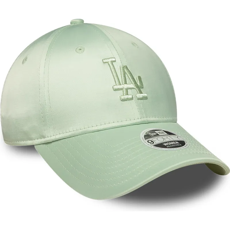 gron-justerbar-buet-kasket-til-kvinder-9forty-bow-back-satin-fra-los-angeles-dodgers-mlb-fra-new-era