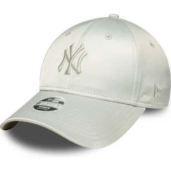Grøn justerbar buet kasket til kvinder 9FORTY Bow Back Satin fra New York Yankees MLB fra New Era