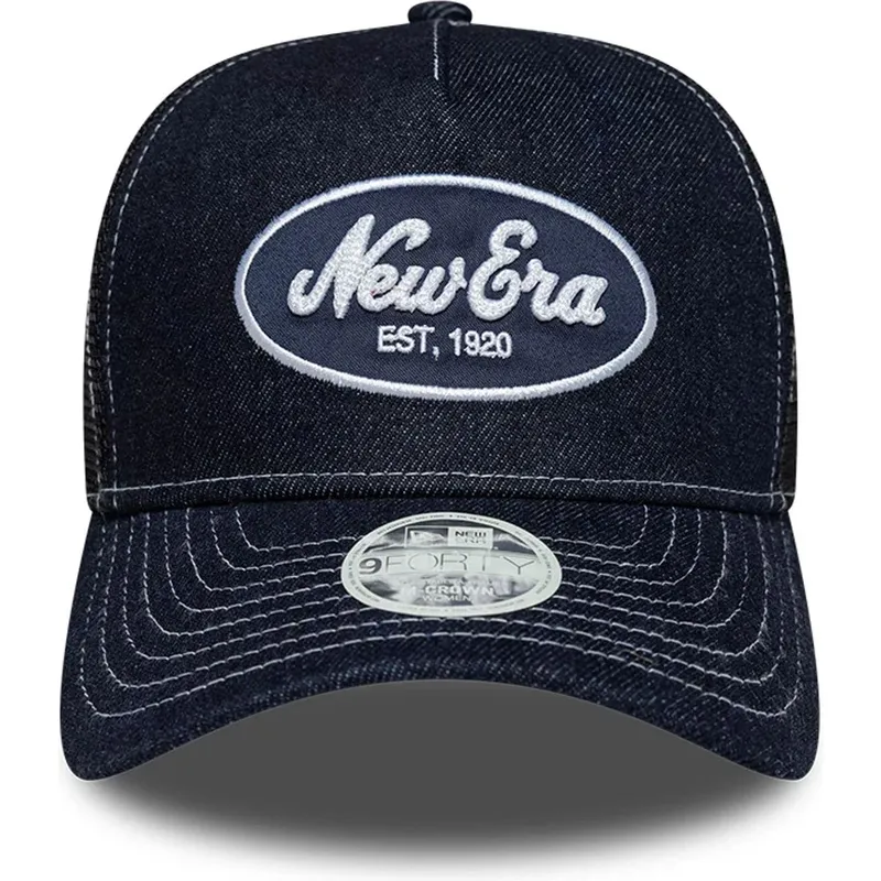 marinebla-trucker-kasket-til-kvinder-9forty-m-crown-a-frame-fra-new-era
