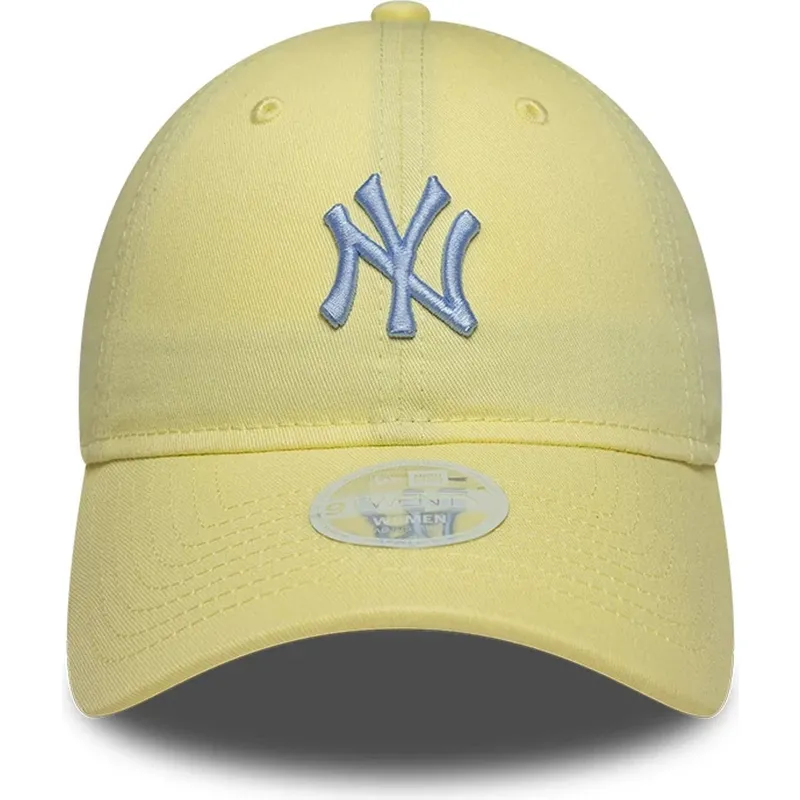 gul-buet-justerbar-kasket-til-kvinder-9twenty-league-essential-midi-fra-new-york-yankees-mlb-fra-new-era
