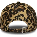 buet-kasket-med-leopardmonster-justerbar-med-sort-logo-til-kvinder-9twenty-leopard-fra-new-york-yankees-mlb-fra-new-era