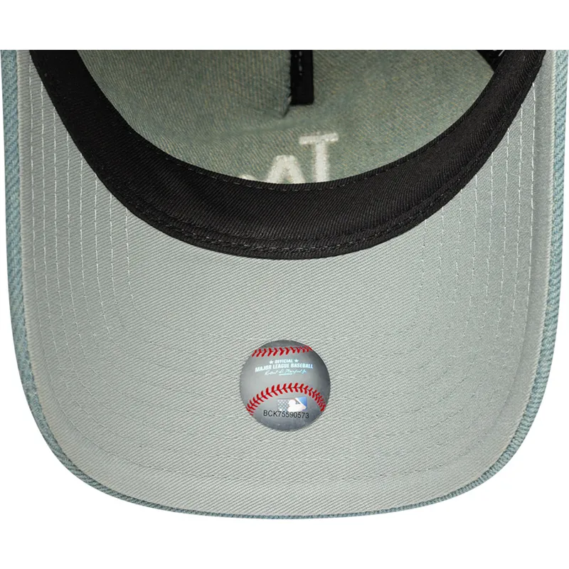 bla-justerbar-buet-kasket-til-kvinder-9twenty-a-frame-denim-fra-los-angeles-dodgers-mlb-fra-new-era