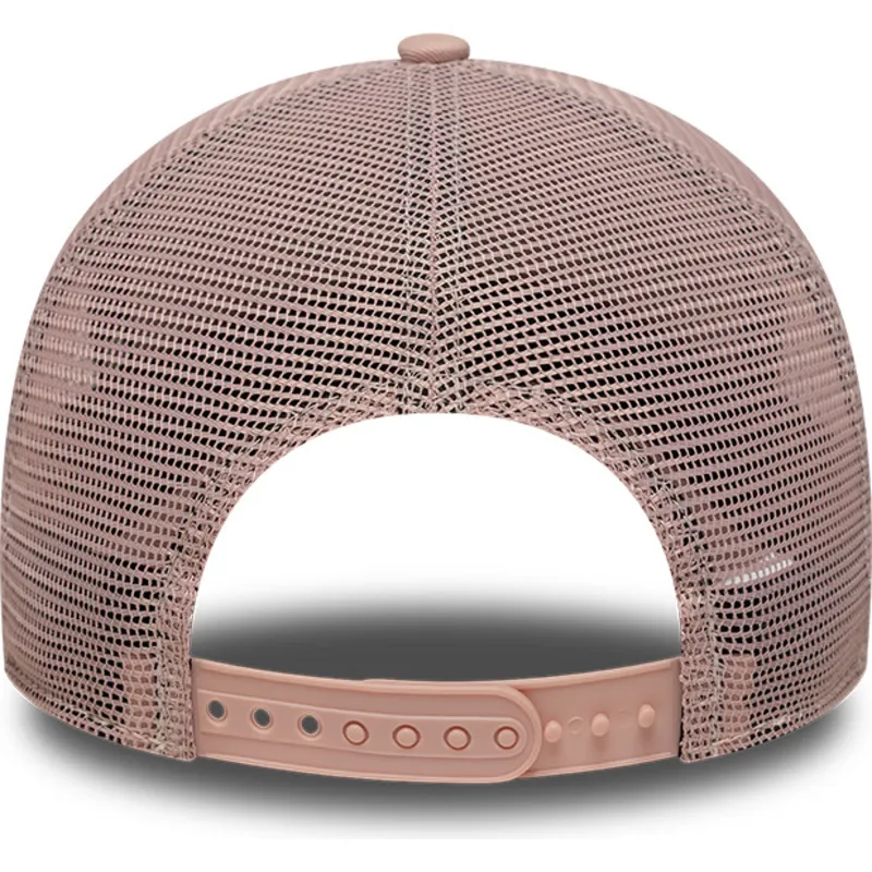 lyserod-trucker-kasket-til-kvinder-9forty-a-frame-floral-fra-new-york-yankees-mlb-fra-new-era