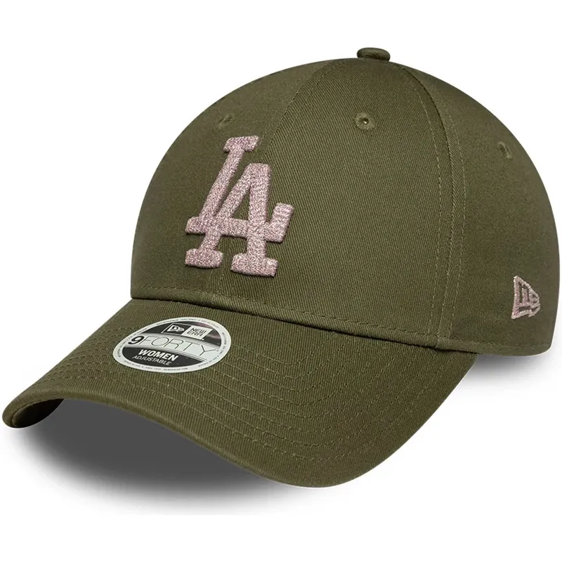 gron-justerbar-curved-kasket-til-kvinder-9forty-metallic-fra-los-angeles-dodgers-mlb-fra-new-era