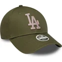 gron-justerbar-curved-kasket-til-kvinder-9forty-metallic-fra-los-angeles-dodgers-mlb-fra-new-era