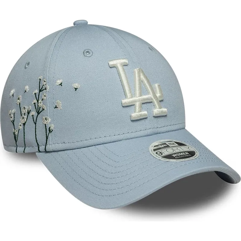 bla-justerbar-buet-kasket-til-kvinder-9forty-floral-icon-fra-los-angeles-dodgers-mlb-fra-new-era