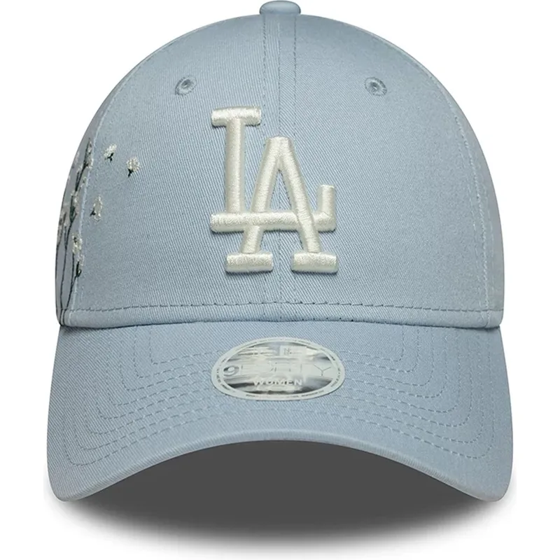 bla-justerbar-buet-kasket-til-kvinder-9forty-floral-icon-fra-los-angeles-dodgers-mlb-fra-new-era