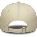buet-beige-justerbar-kasket-til-kvinder-9forty-floral-icon-side-fra-new-york-yankees-mlb-fra-new-era