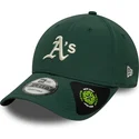 gron-justerbar-kurvet-kasket-9forty-recycled-midi-fra-oakland-athletics-mlb-fra-new-era
