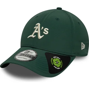 Grøn justerbar kurvet kasket 9FORTY Recycled Midi fra Oakland Athletics MLB fra New Era