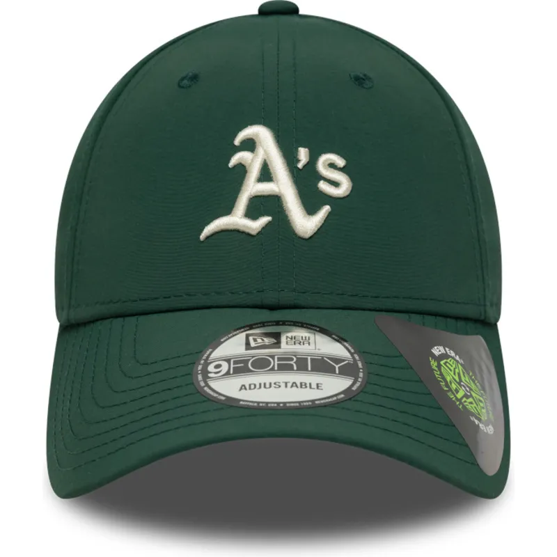 gron-justerbar-kurvet-kasket-9forty-recycled-midi-fra-oakland-athletics-mlb-fra-new-era