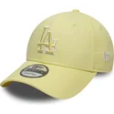 gul-justerbar-curved-kasket-med-gult-logo-9forty-team-outline-fra-los-angeles-dodgers-mlb-fra-new-era