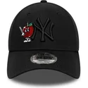 sort-justerbar-curved-kasket-med-sort-logo-9forty-tonal-icon-fra-new-york-yankees-mlb-fra-new-era