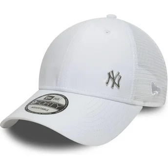 Hvid justerbar trucker-kasket 9FORTY Flawless fra New York Yankees MLB fra New Era