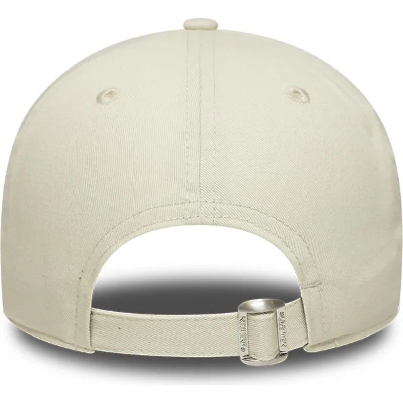 buet-beige-og-marinebla-justerbar-kasket-med-marinebla-logo-9forty-world-series-fra-new-york-yankees-mlb-fra-new-era