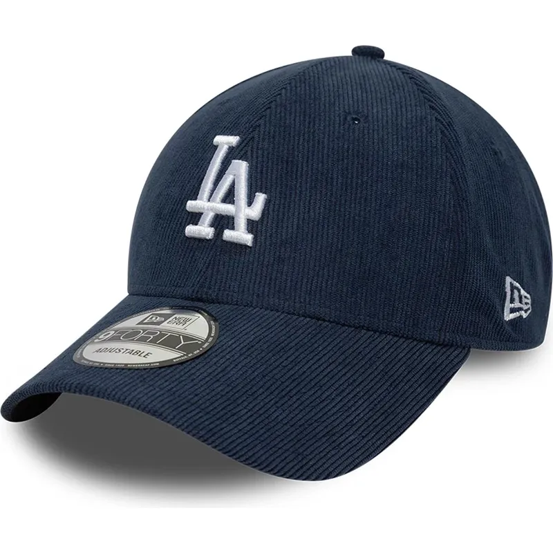 justerbar-marinebla-buet-kasket-9forty-soft-cord-fra-los-angeles-dodgers-mlb-fra-new-era