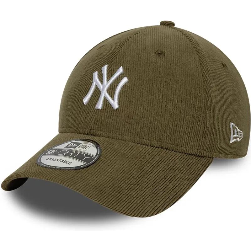 gron-justerbar-curved-kasket-9forty-soft-cord-fra-new-york-yankees-mlb-fra-new-era