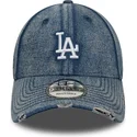 bla-justerbar-kurvet-kasket-9forty-acid-wash-denim-fra-los-angeles-dodgers-mlb-fra-new-era