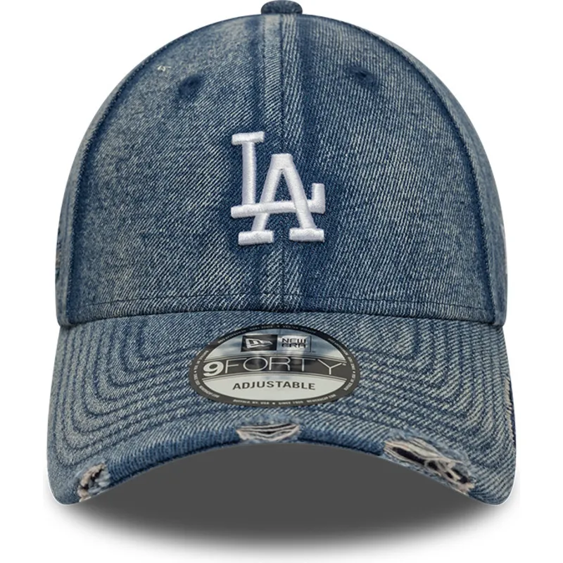 bla-justerbar-kurvet-kasket-9forty-acid-wash-denim-fra-los-angeles-dodgers-mlb-fra-new-era
