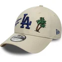 beige-justerbar-kurvet-kasket-9forty-city-icon-fra-los-angeles-dodgers-mlb-fra-new-era