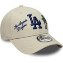 beige-justerbar-kurvet-kasket-9forty-city-icon-fra-los-angeles-dodgers-mlb-fra-new-era