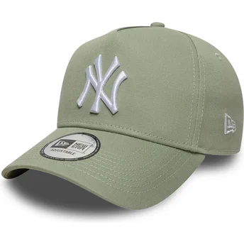Grøn curved snapback kasket E Frame League Essential fra New York Yankees MLB fra New Era