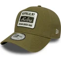 gron-curved-snapback-kasket-e-frame-patch-linen-fra-new-era