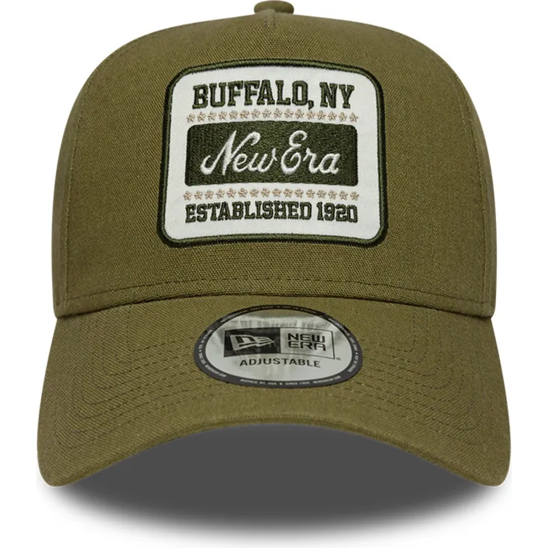 gron-curved-snapback-kasket-e-frame-patch-linen-fra-new-era