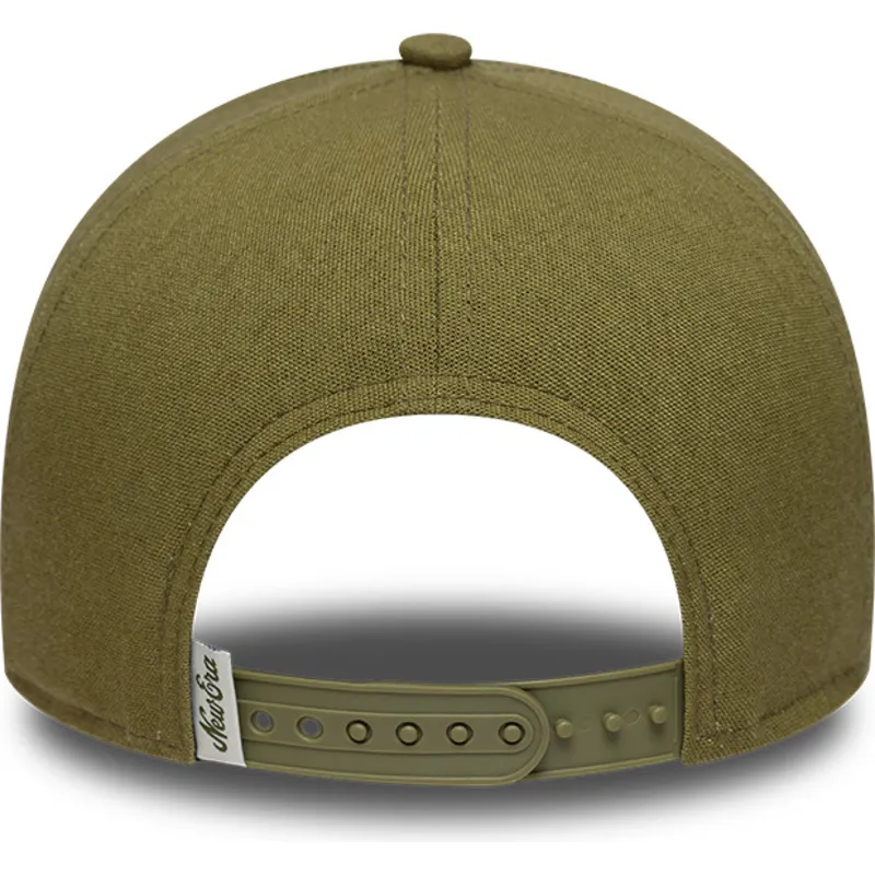 gron-curved-snapback-kasket-e-frame-patch-linen-fra-new-era