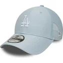 lysebla-justerbar-trucker-kasket-9forty-homefield-midi-fra-los-angeles-dodgers-mlb-fra-new-era