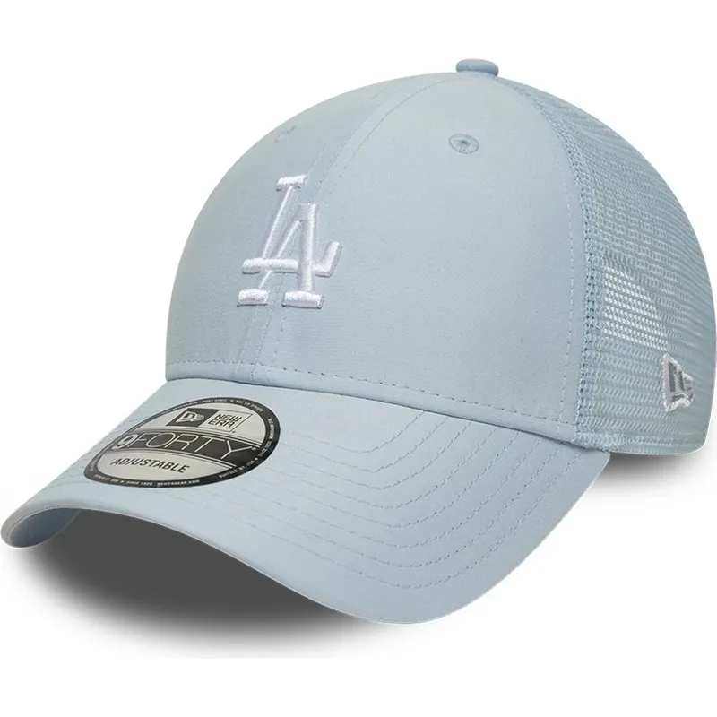 lysebla-justerbar-trucker-kasket-9forty-homefield-midi-fra-los-angeles-dodgers-mlb-fra-new-era