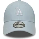 lysebla-justerbar-trucker-kasket-9forty-homefield-midi-fra-los-angeles-dodgers-mlb-fra-new-era