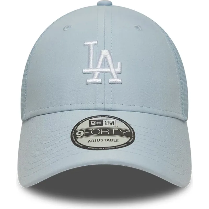 lysebla-justerbar-trucker-kasket-9forty-homefield-midi-fra-los-angeles-dodgers-mlb-fra-new-era