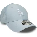 lysebla-justerbar-trucker-kasket-9forty-homefield-midi-fra-los-angeles-dodgers-mlb-fra-new-era