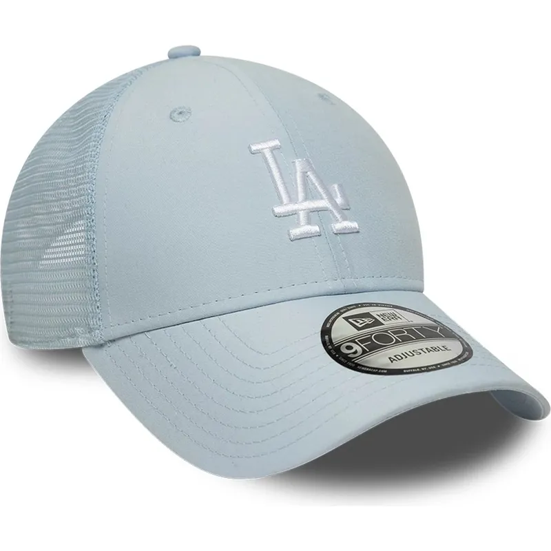 lysebla-justerbar-trucker-kasket-9forty-homefield-midi-fra-los-angeles-dodgers-mlb-fra-new-era