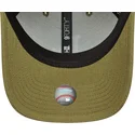 gron-curved-snapback-kasket-9forty-m-crown-linen-fra-los-angeles-dodgers-mlb-fra-new-era