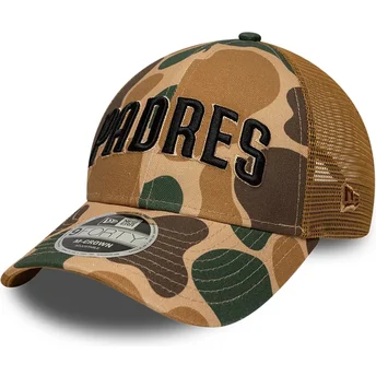 Trucker-kasket camouflage 9FORTY M-Crown Wordmark fra San Diego Padres MLB fra New Era