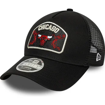 Sort 9FORTY M-Crown A Frame trucker-kasket fra Chicago Bulls NBA af New Era