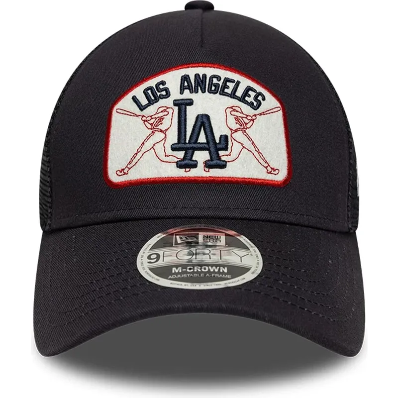 marinebla-trucker-kasket-9forty-m-crown-a-frame-fra-los-angeles-dodgers-mlb-fra-new-era