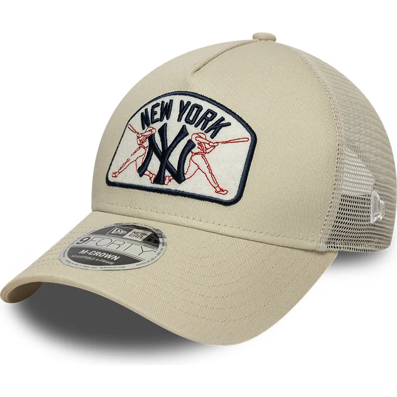beige-trucker-kasket-9forty-m-crown-a-frame-new-york-yankees-mlb-fra-new-era