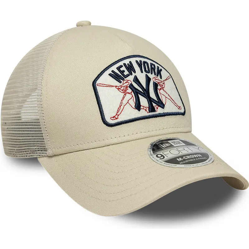 beige-trucker-kasket-9forty-m-crown-a-frame-new-york-yankees-mlb-fra-new-era